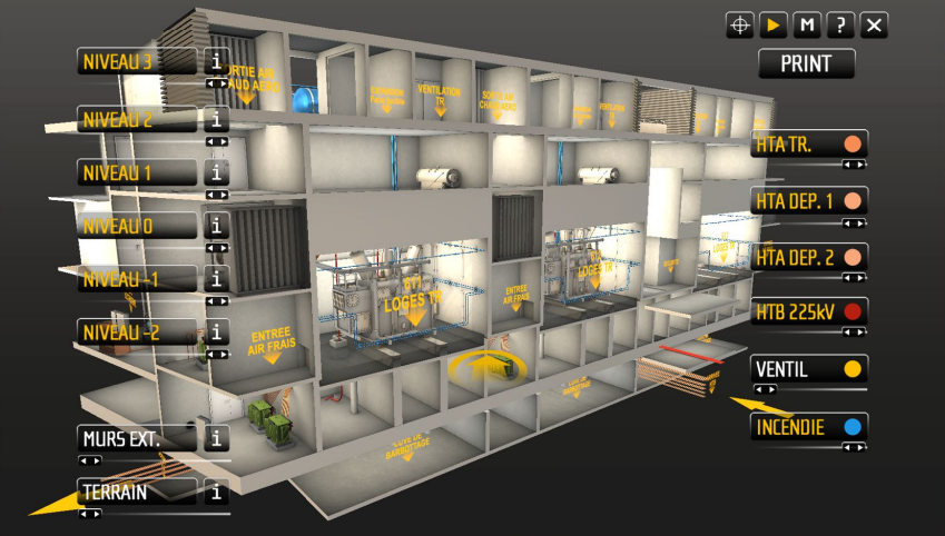 high voltage substation departure
